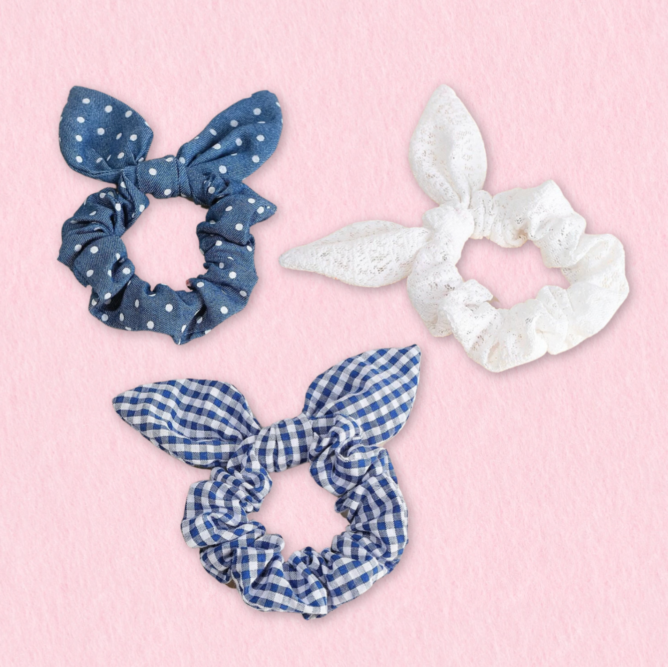 White Lace | Bow Scrunchie