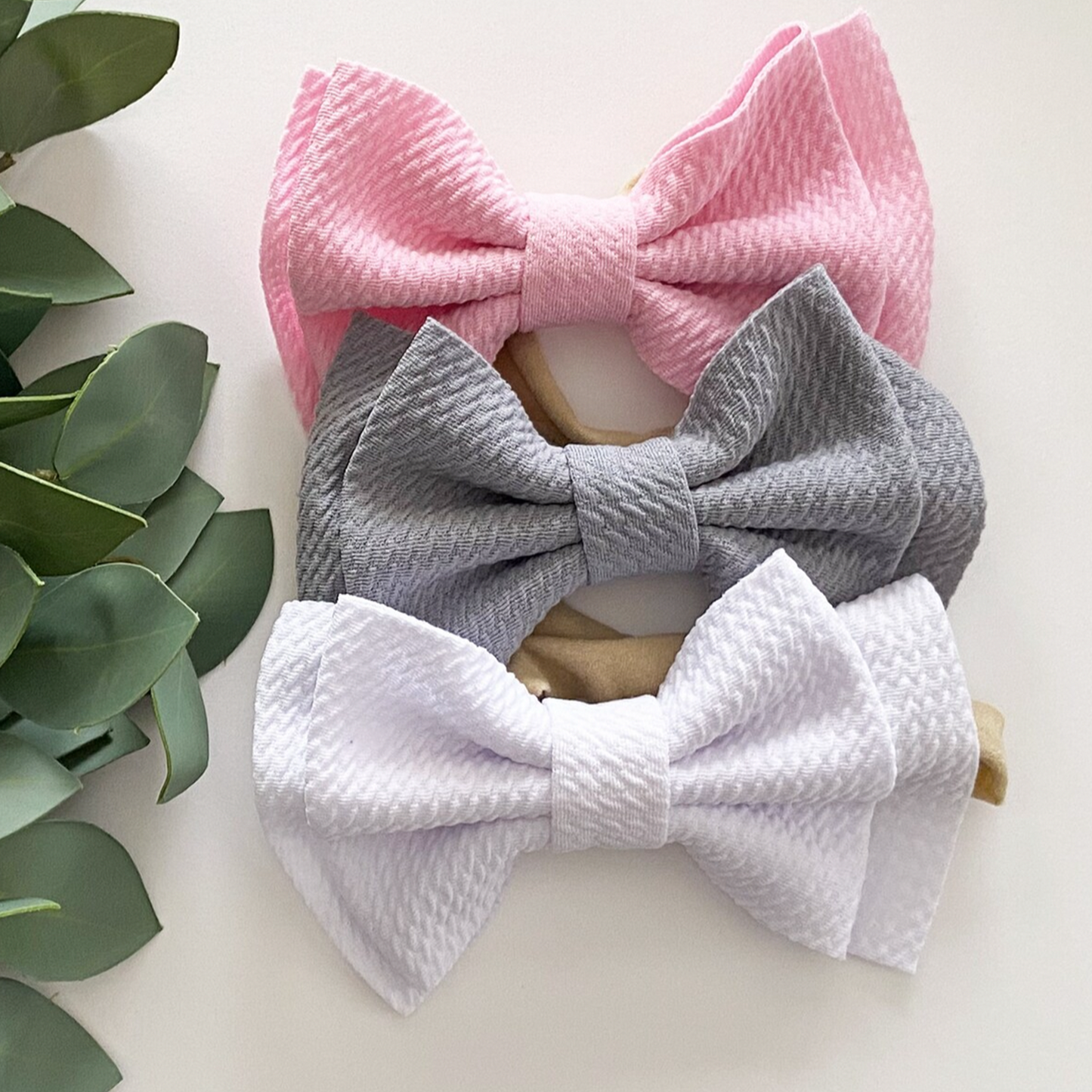 White | Waffle Headband