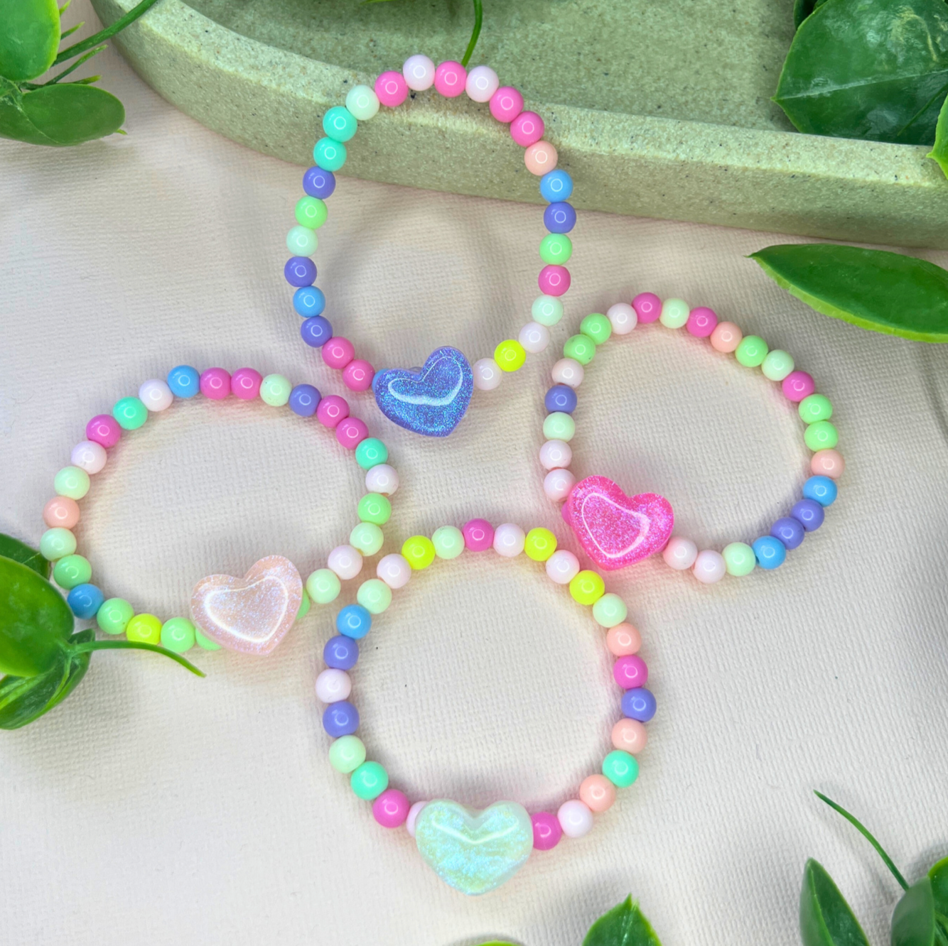 Rainbow Heart | Beaded Bracelet