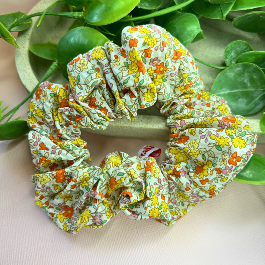 Orange Flower | Floral Scrunchie