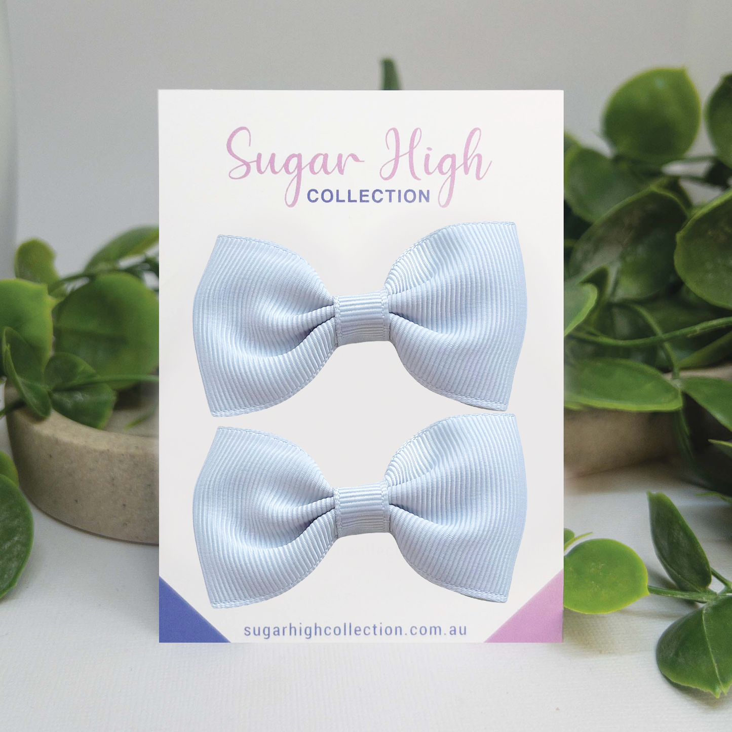 Grey | Petite Hair Bows