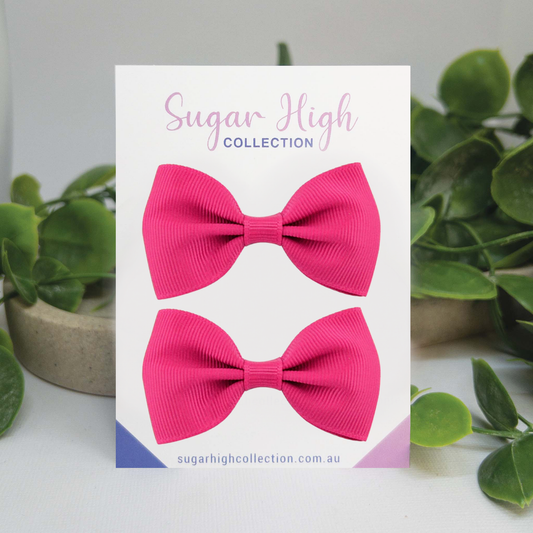 Hot Pink | Petite Hair Bows