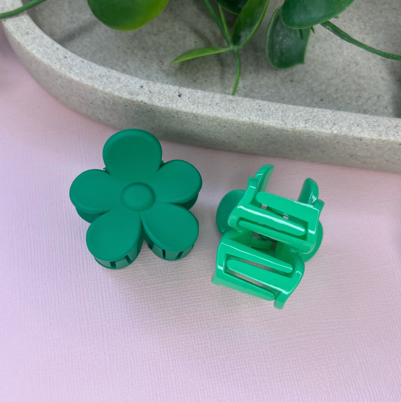 Green | Mini Daisy Hair Clip