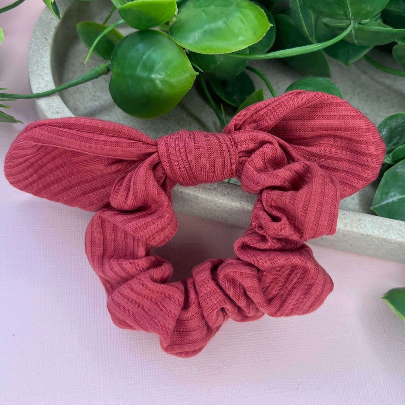 Dark Pink | Bow Scrunchie