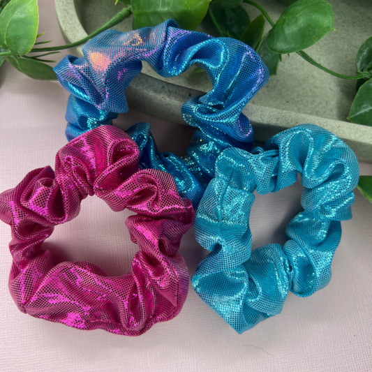 Hot Pink Shimmer | Mermaid Scrunchie