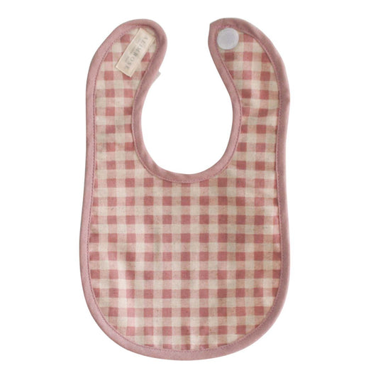 Rose Check | Linen Bib