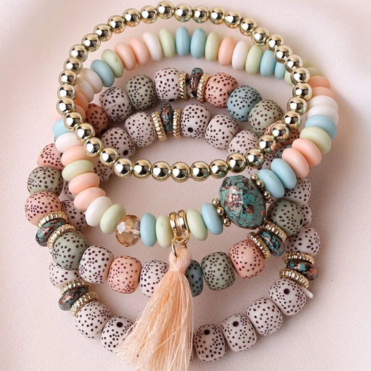 Multi Colour | Charm Beaded Bracelet