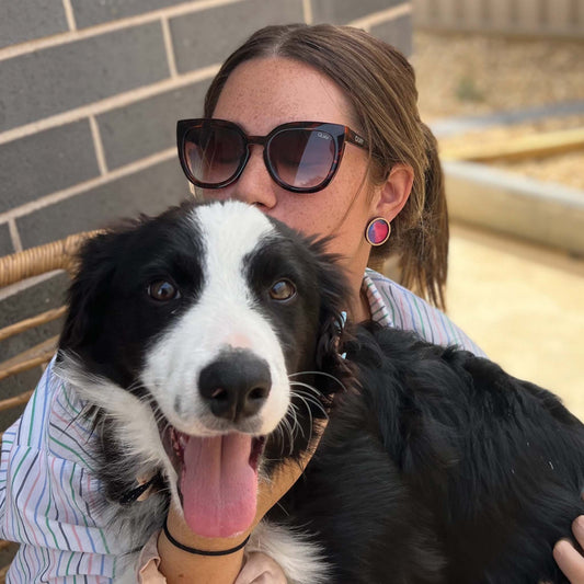 Whimsical Sky | Wooden Statement Stud Earrings