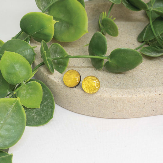 Honey Gold | Wooden Stud Earrings