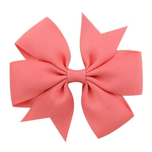 Coral | Pinwheel Hair Bow