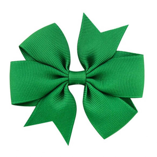 Green | Pinwheel Hair Bow