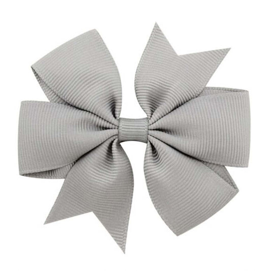 Grey | Pinwheel Hair Bow