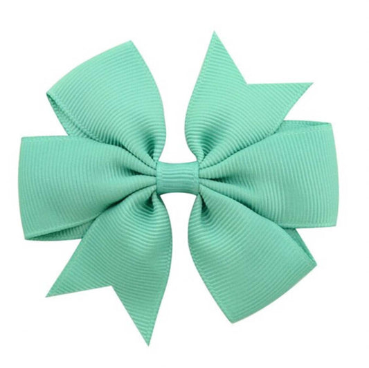 Teal | Pinwheel Hair Bow