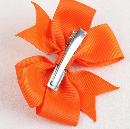 Orange | Pinwheel Hair Bow