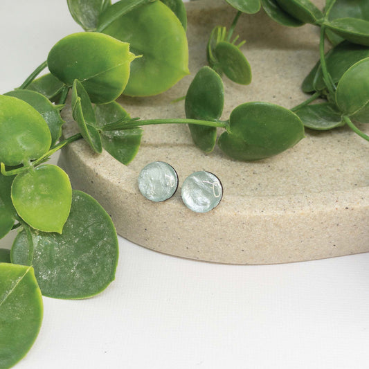 Minty Breeze | Wooden Stud Earrings