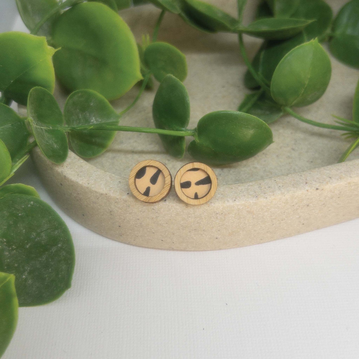 Safari | Wooden Statement Stud Earrings