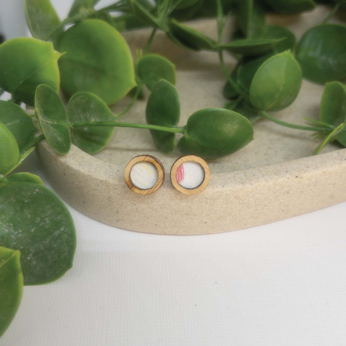 Summer Fling | Wooden Statement Stud Earrings