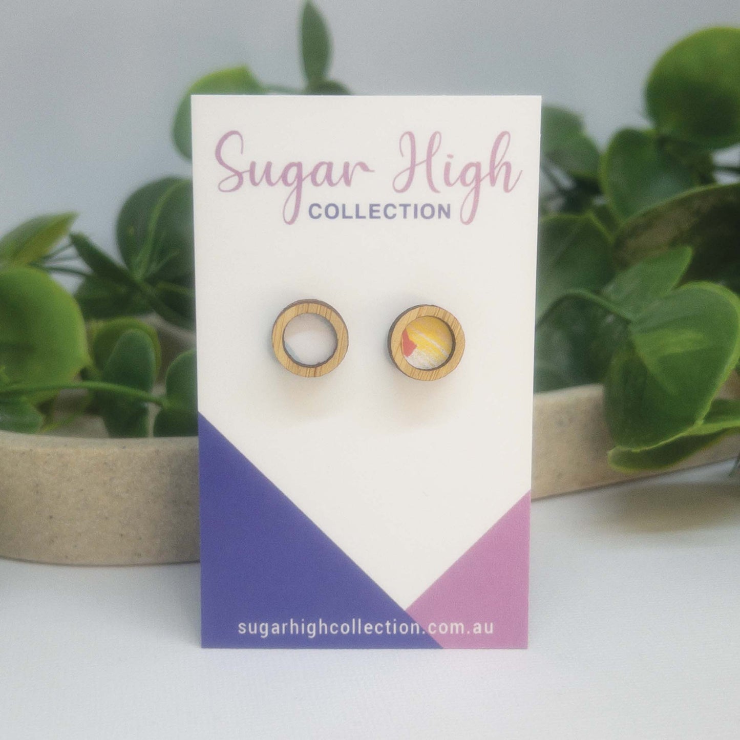 Summer Fling | Wooden Statement Stud Earrings