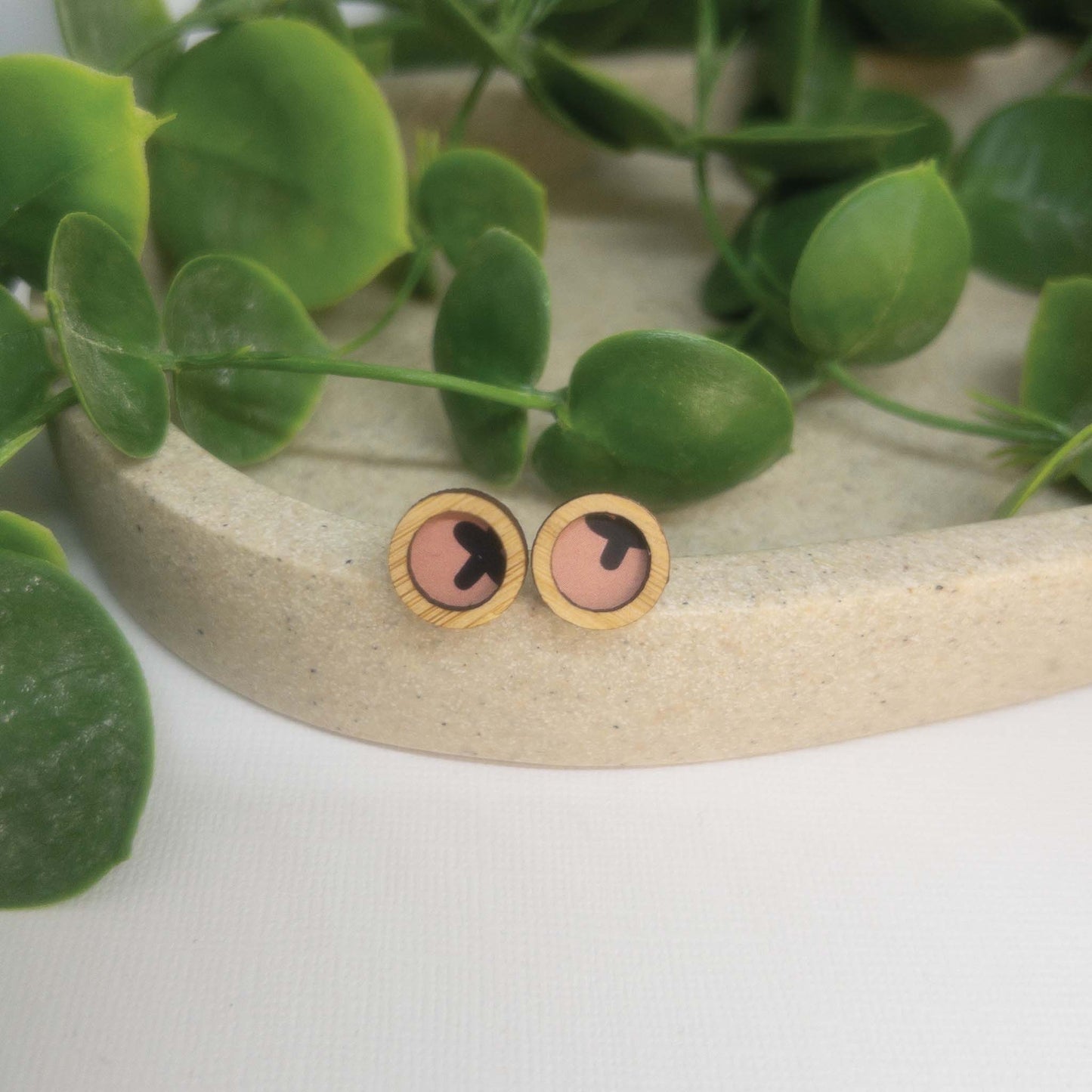 Criss Cross | Wooden Statement Stud Earrings