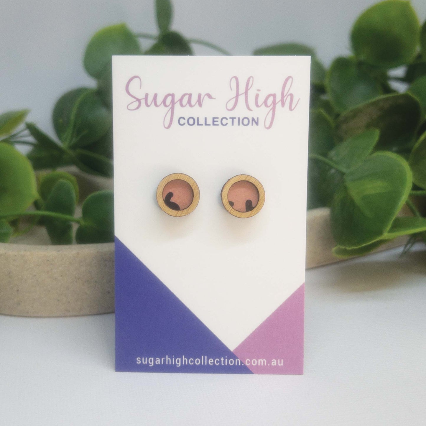 Criss Cross | Wooden Statement Stud Earrings