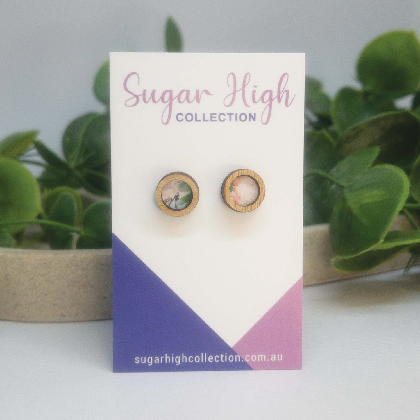 Perfect Bloom | Wooden Statement Stud Earrings