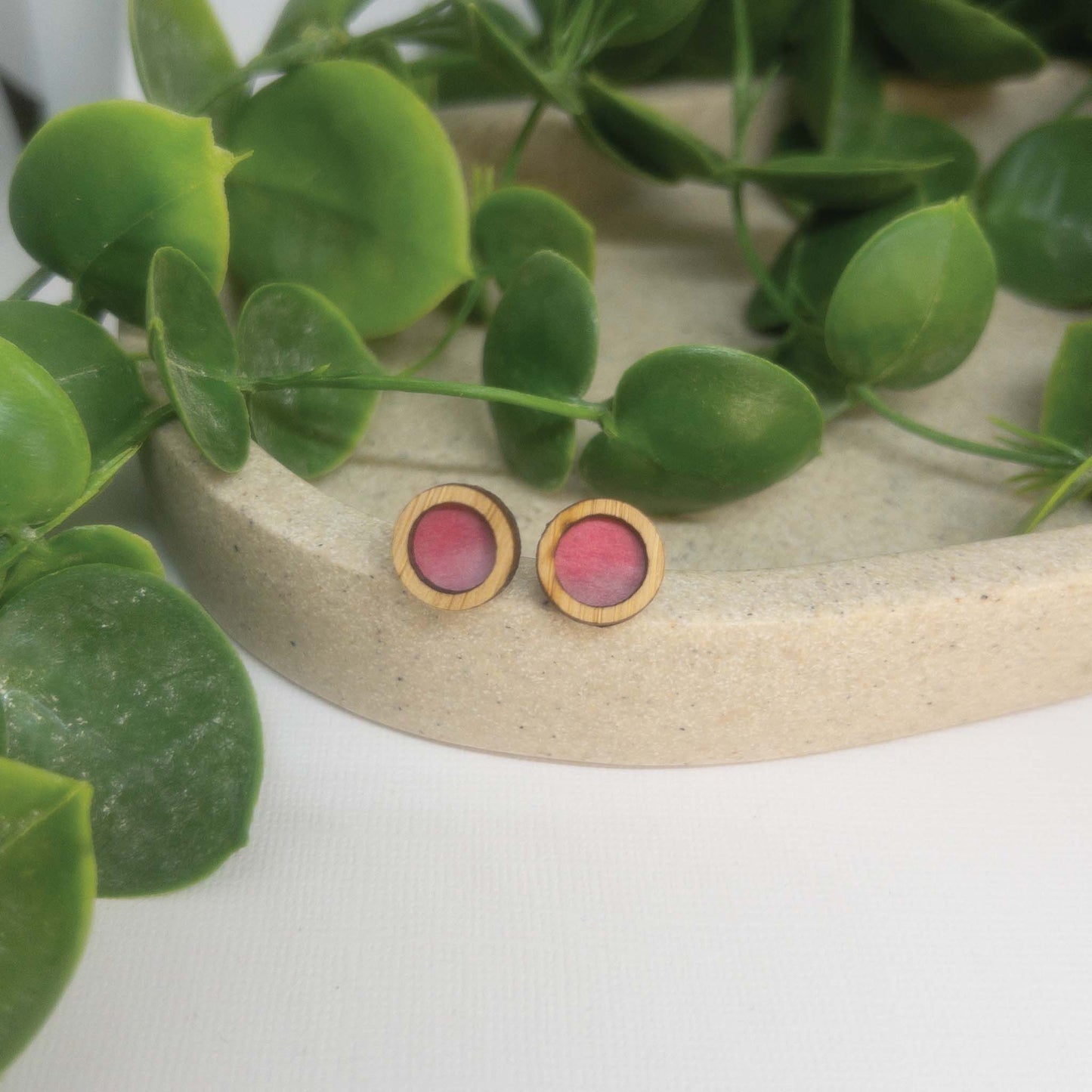 Stolen Kisses | Wooden Statement Stud Earrings
