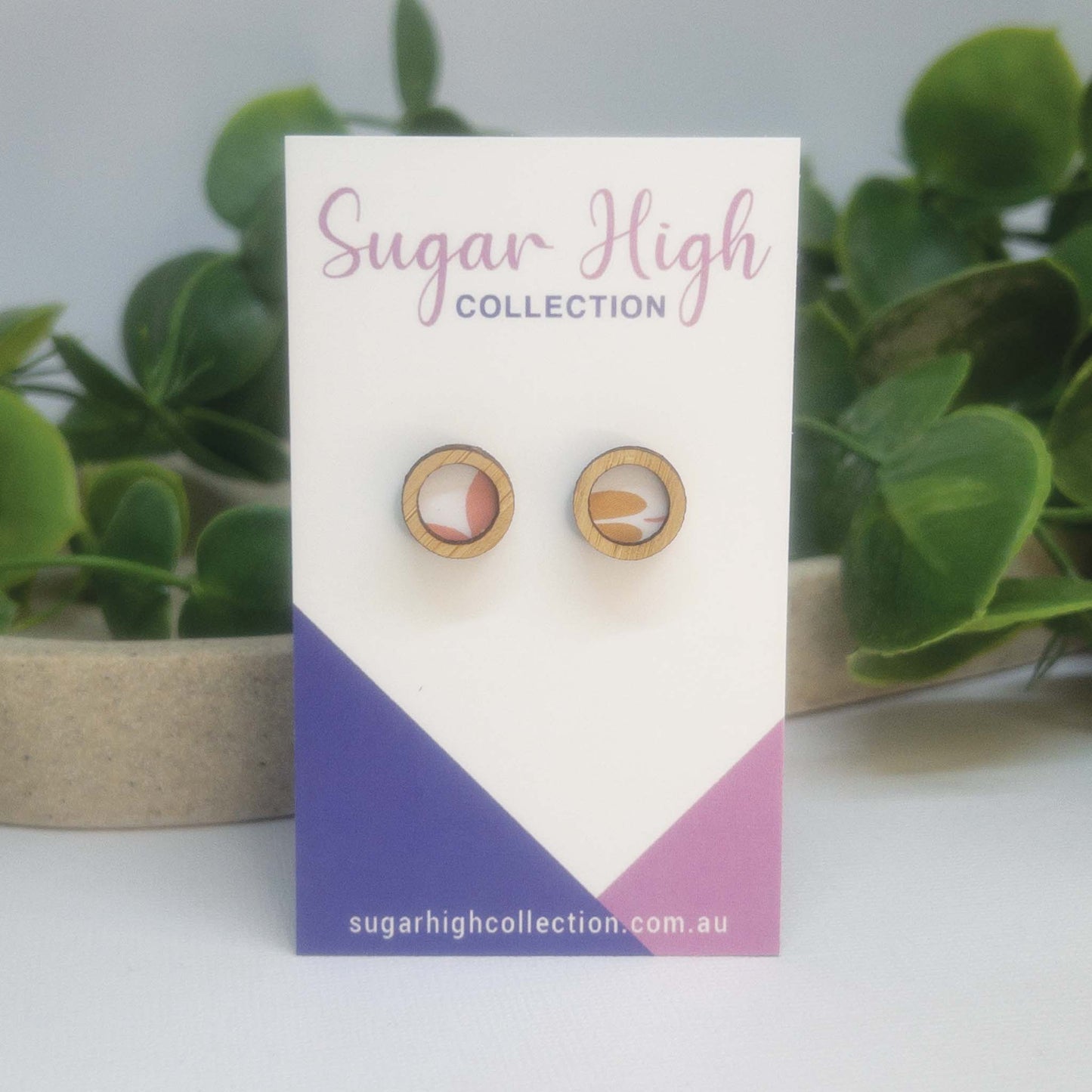 Blooms | Wooden Statement Stud Earrings