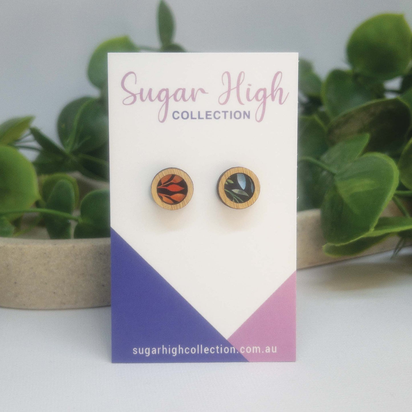Love Of Floral | Wooden Statement Stud Earrings