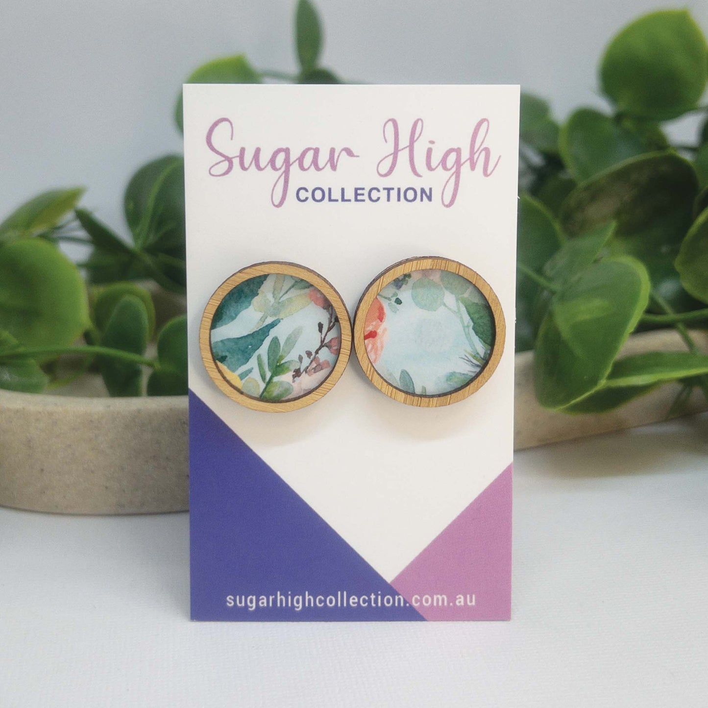 Perfect Bloom | Wooden Statement Stud Earrings
