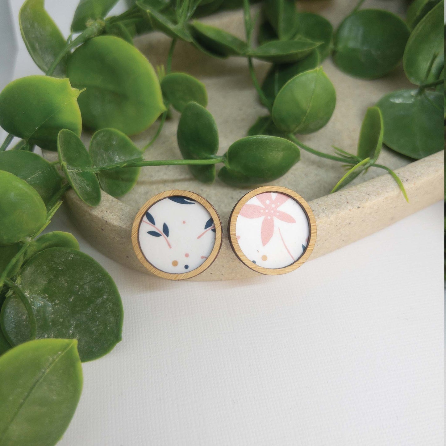 Blooms | Wooden Statement Stud Earrings