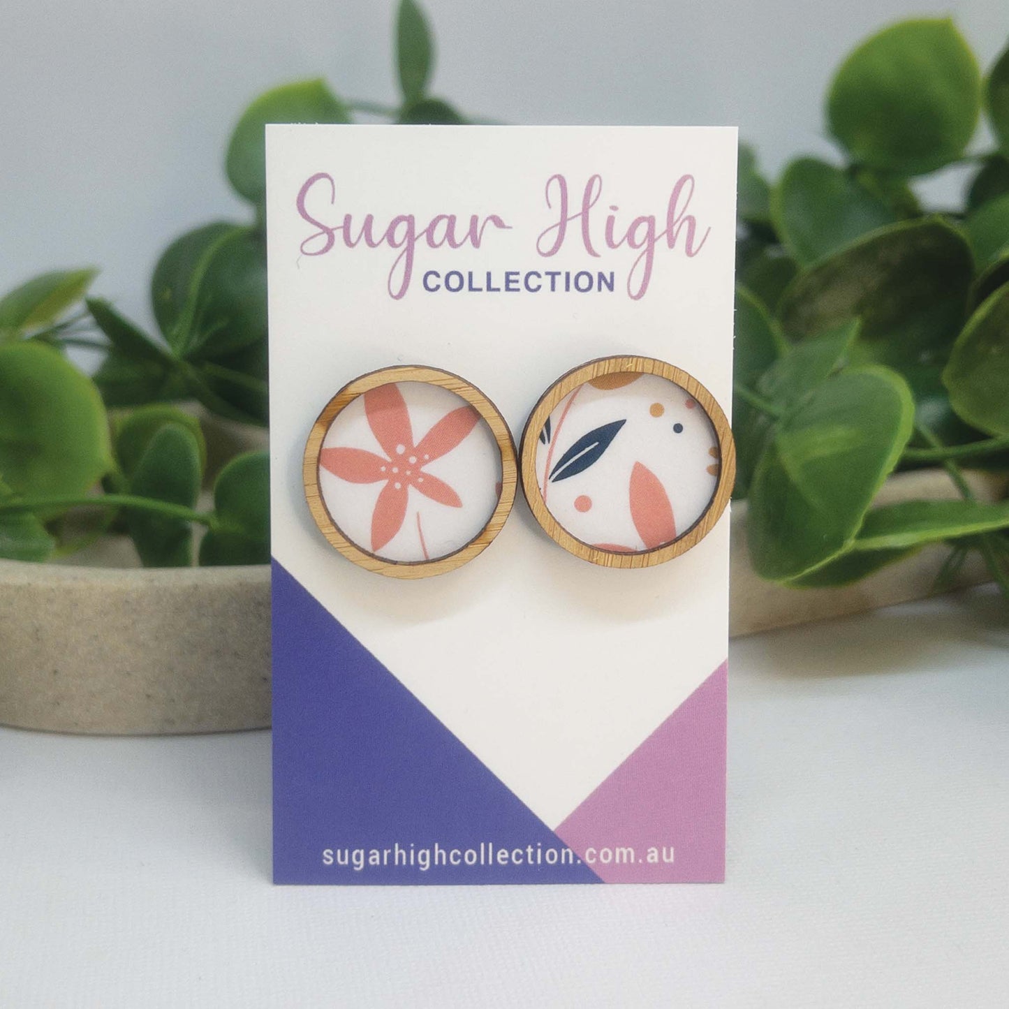 Blooms | Wooden Statement Stud Earrings