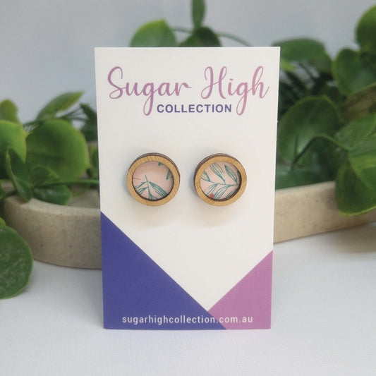 Floating Fern | Wooden Statement Stud Earrings