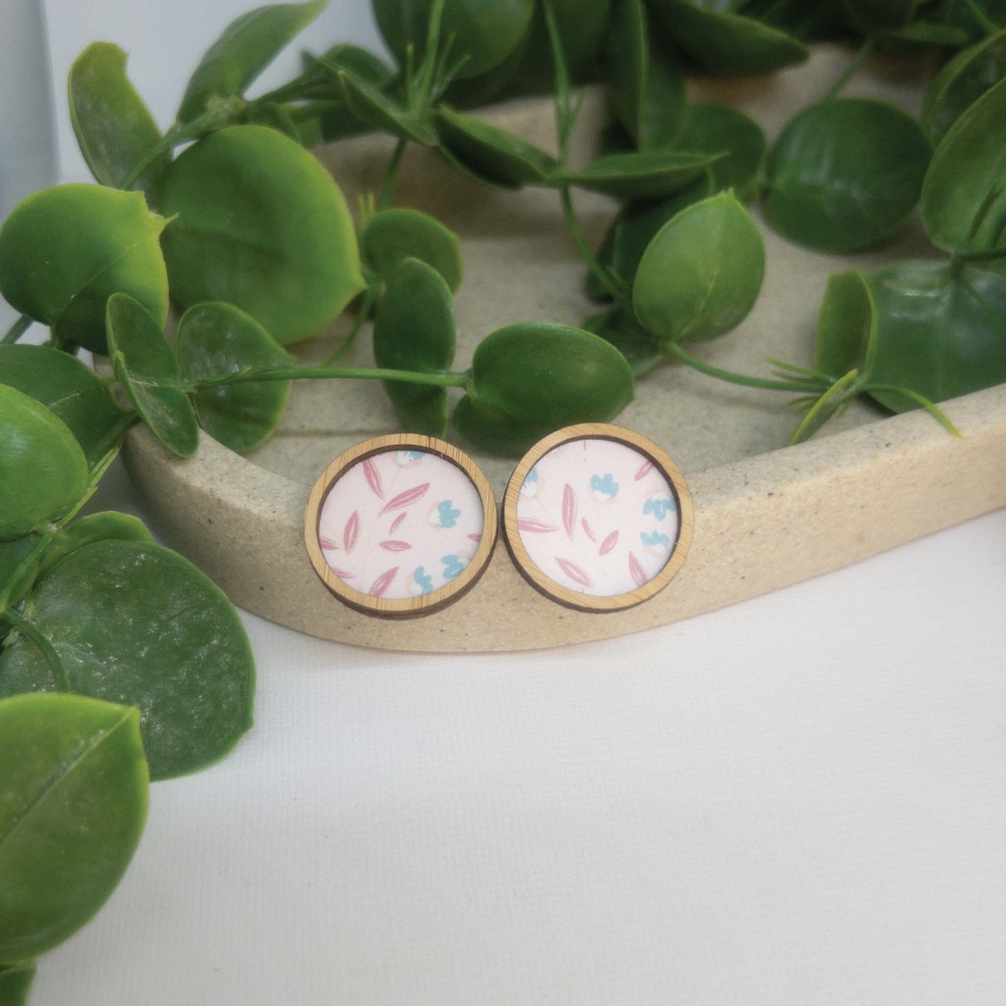 Rapunzel | Wooden Statement Stud Earrings