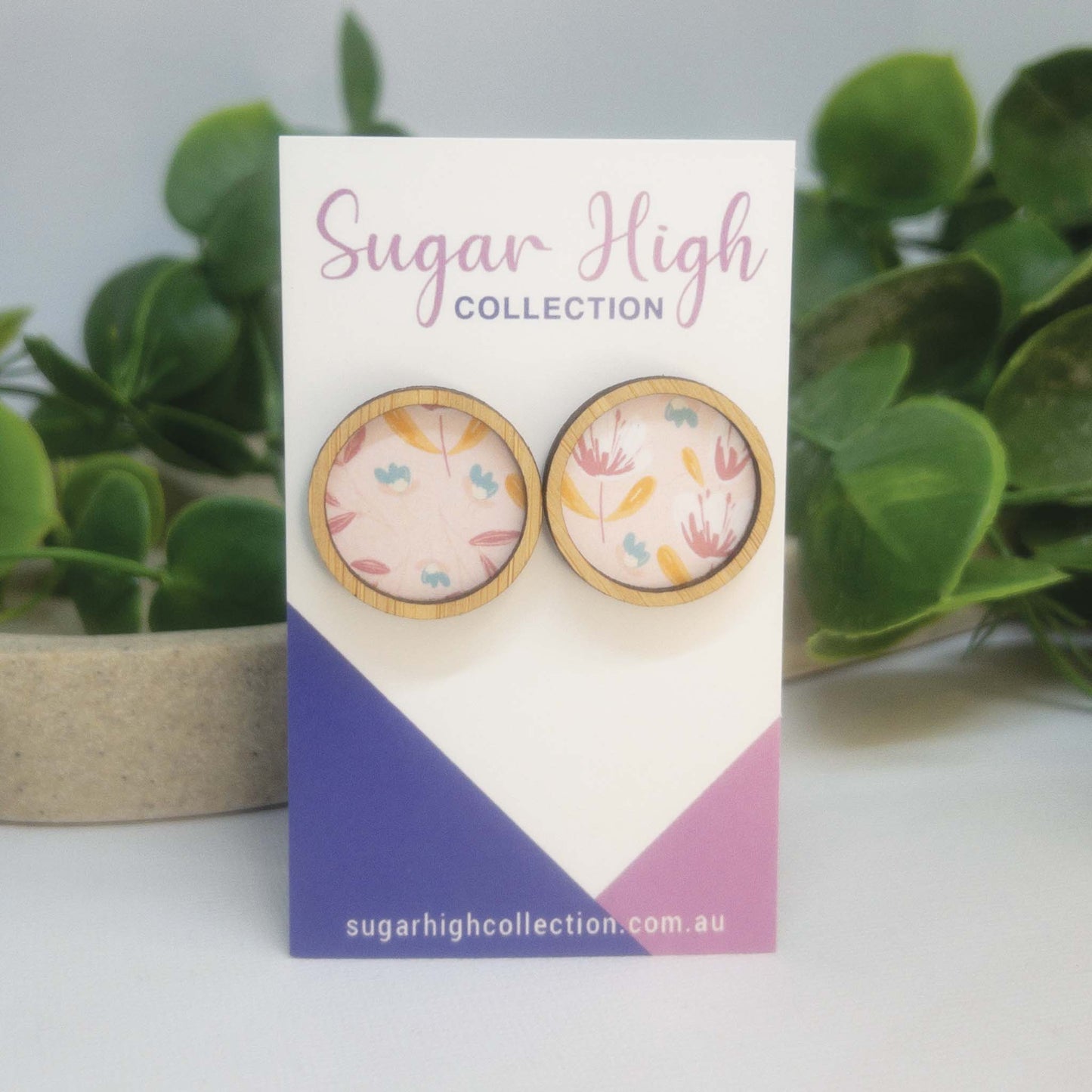 Rapunzel | Wooden Statement Stud Earrings