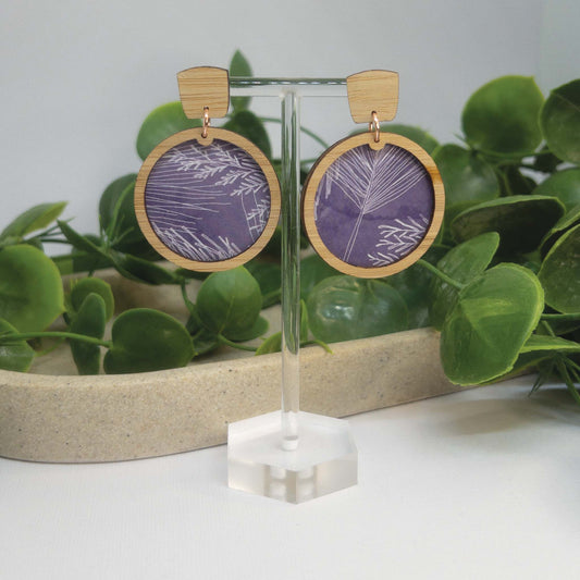 Sunset Garden | Wooden Statement Drop Earrings