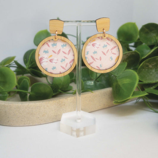 Rapunzel | Wooden Statement Drop Earrings