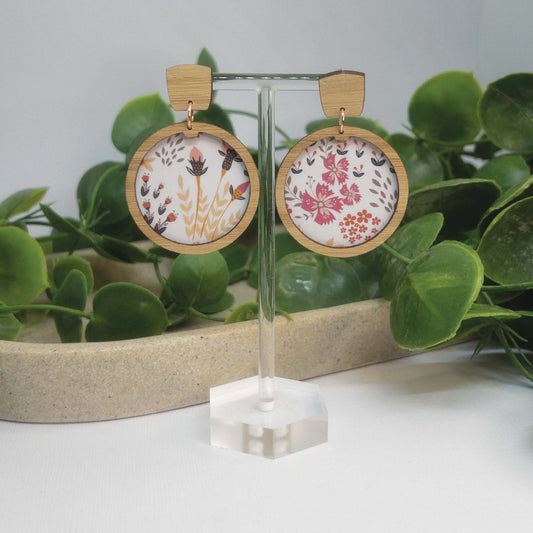 Secret Garden | Wooden Statement Drop Earrings
