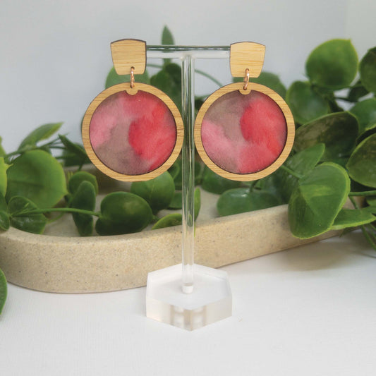 Stolen Kisses | Wooden Statement Drop Earrings