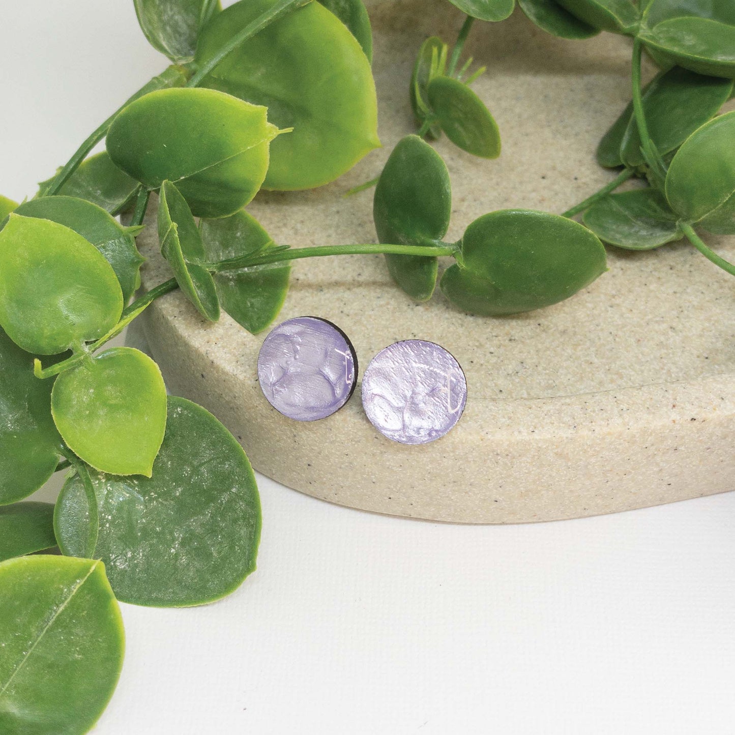 Pretty Pastel | Wooden Stud Earrings