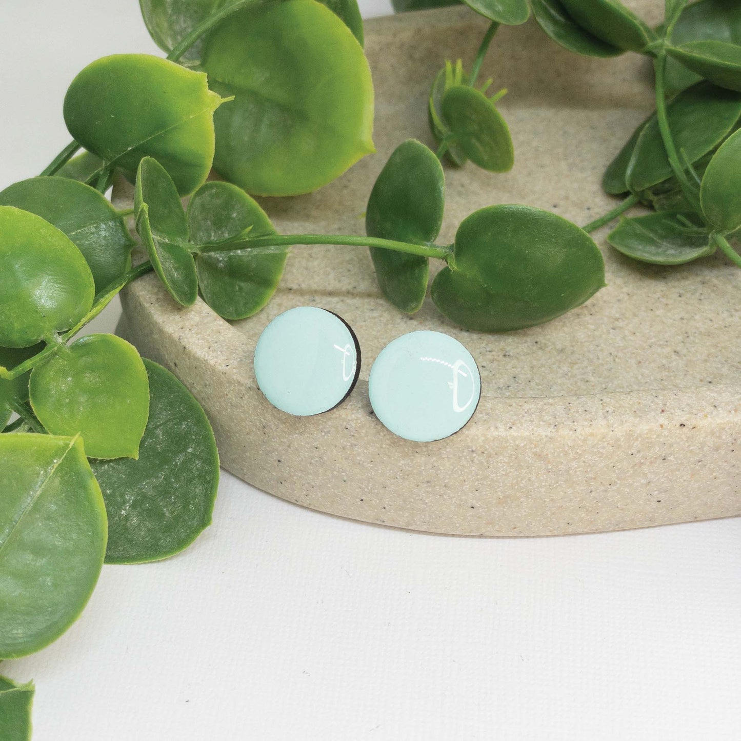Sea Salt | Wooden Stud Earrings