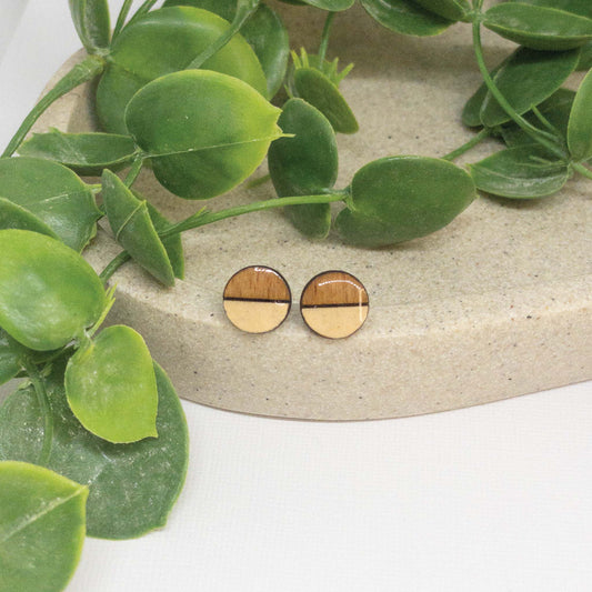 Sugar Cookie | Wooden Stud Earrings
