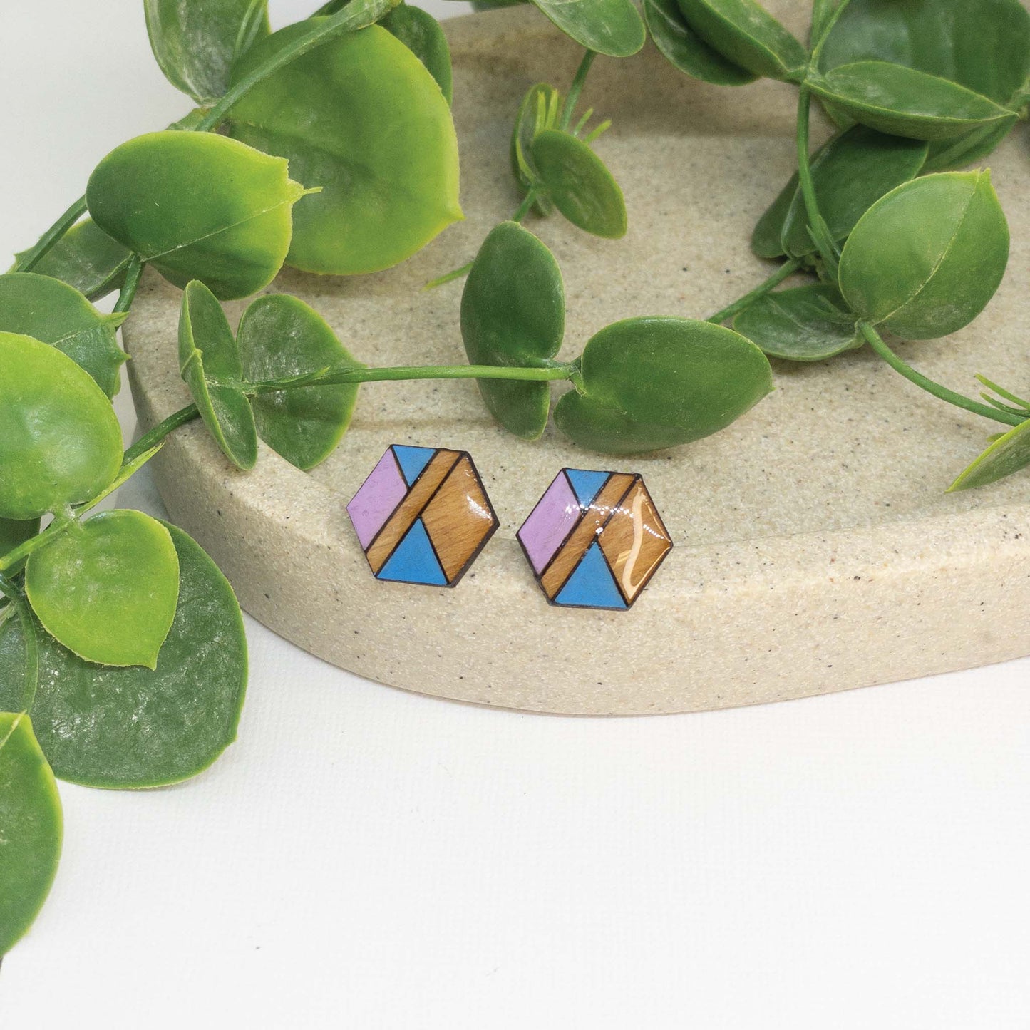 Unicorn Magic | Wooden Stud Earrings
