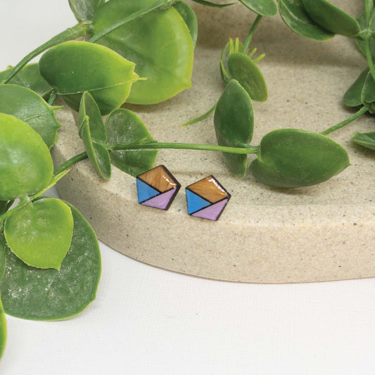 Unicorn Magic | Wooden Stud Earrings