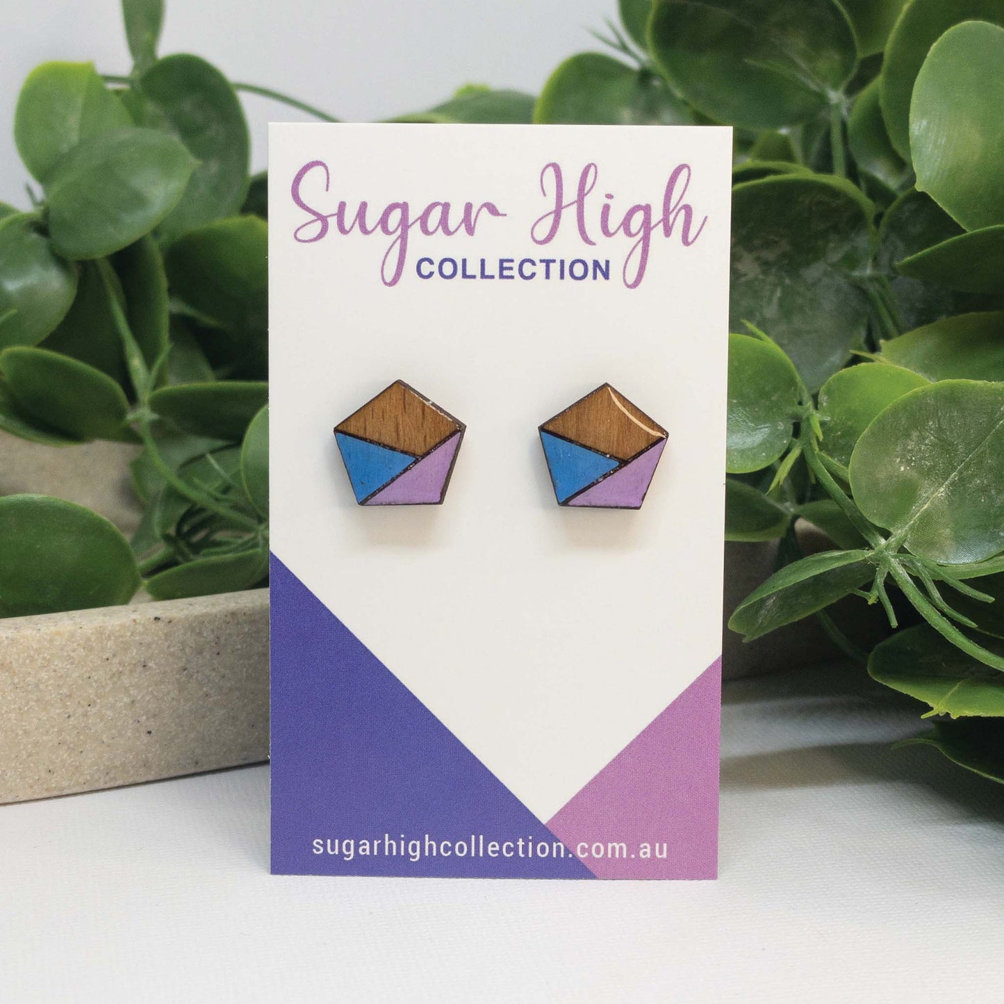 Unicorn Magic | Wooden Stud Earrings