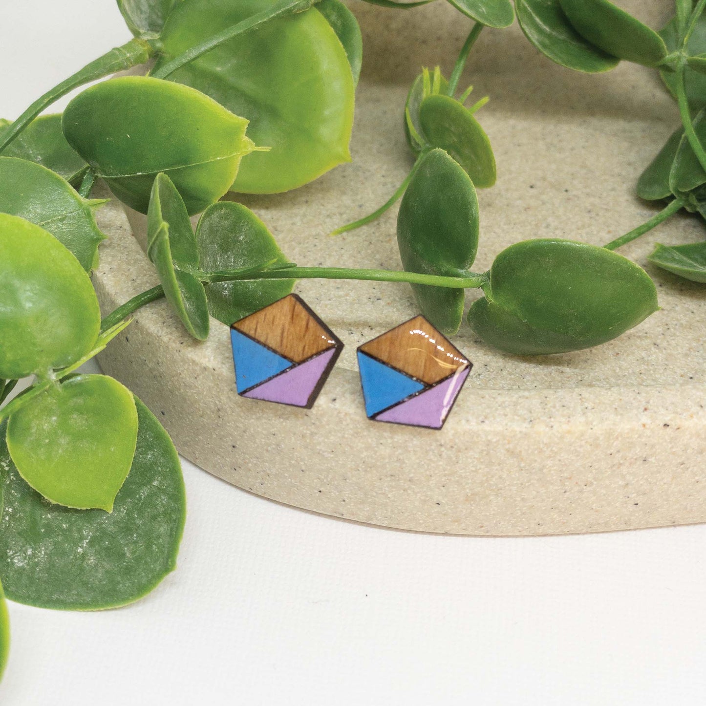 Unicorn Magic | Wooden Stud Earrings