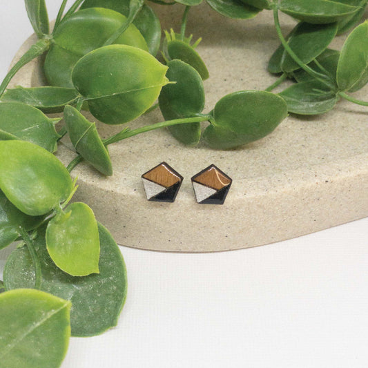 Vintage Chic | Wooden Stud Earrings