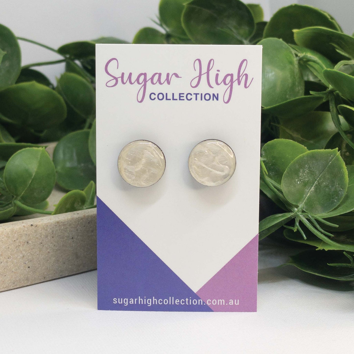 White Sands | Wooden Stud Earrings