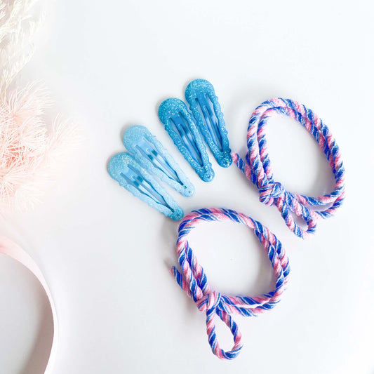 Bubblegum | Lace Clips & Flurry Knotted Ties