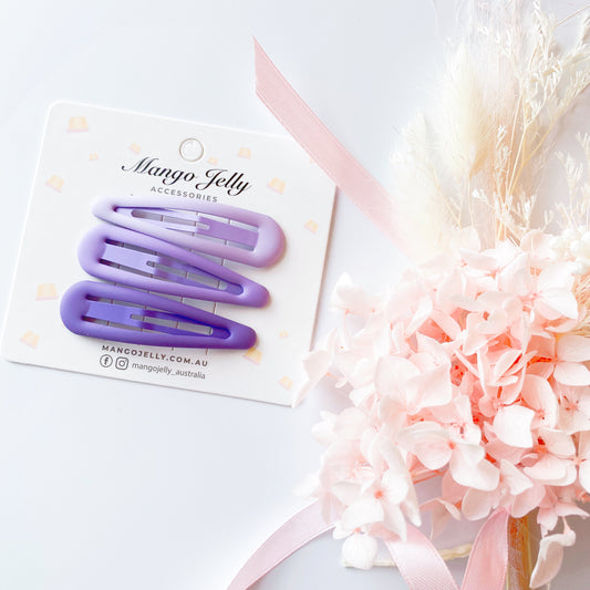 Violet | Large Pastel Coated Classic Snaps