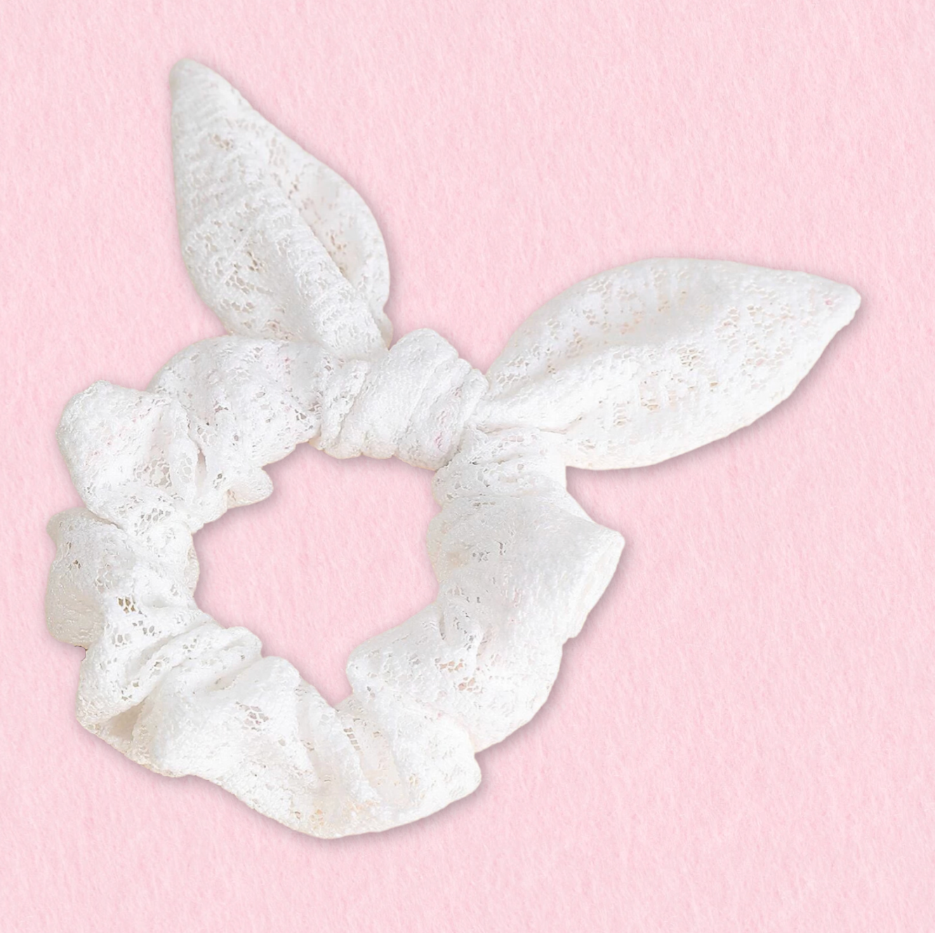 White Lace | Bow Scrunchie